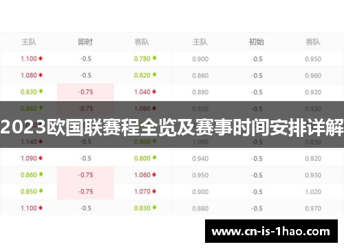 2023欧国联赛程全览及赛事时间安排详解 2023欧国联赛程全览及赛事时间安排详解